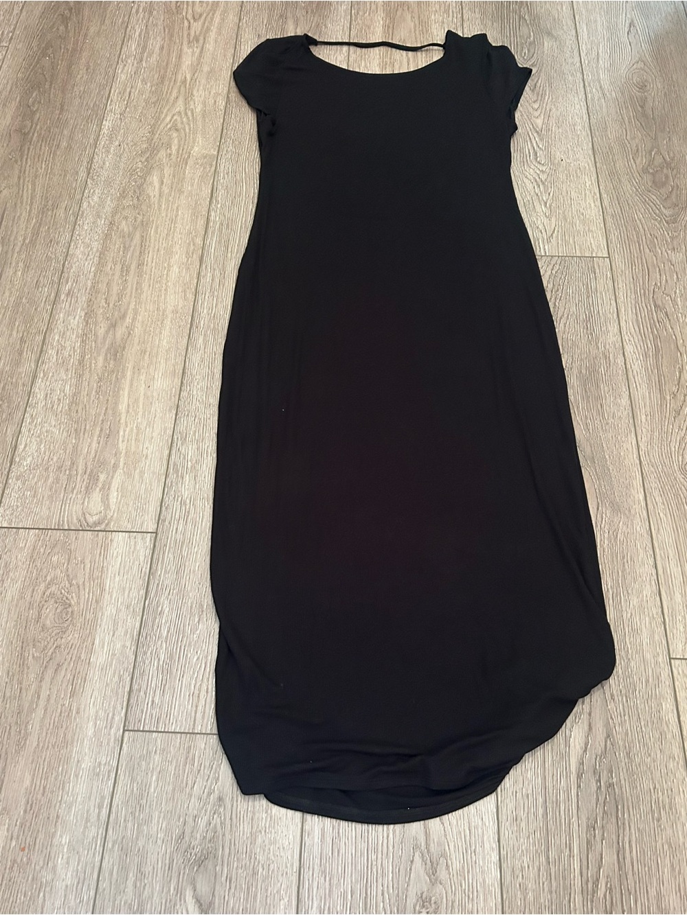 Fashion Nova Dakota Ribbed Maxi Dress in black, size 2X NWT